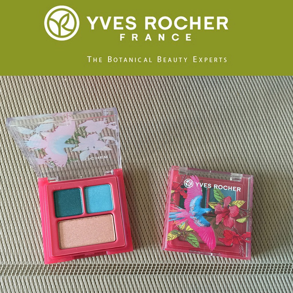 Phấn mắt 3 màu của Yves Rocher - Phiên bản giới hạn - Màu nhiệt đới có ánh nhũ, hiện đại, thời trang, bám màu bền 24 giờ