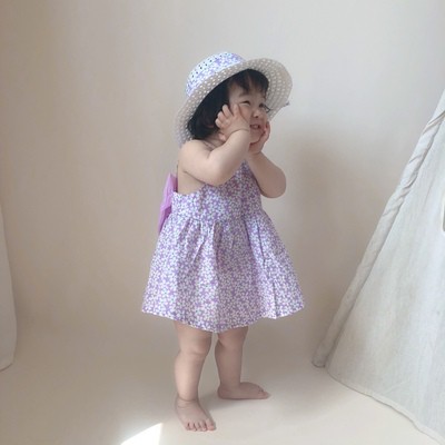 [Mã FAMAYFA2 giảm 10K đơn 50K] (KÈM NÓN) Váy hoa nhí mùa hè cho bé gái phong cách Hàn Quốc D780