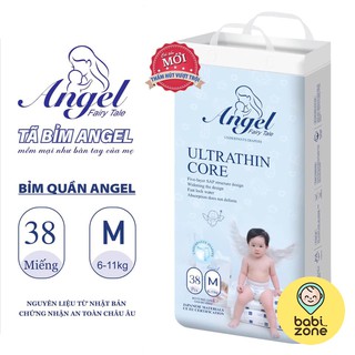 Tã/Bỉm Quần ANGEL MẪU MỚI ĐỦ SIZE - Ultra Absorbent Core Bao Bì Xanh - Size M38 - L36 - XL34 - XXL32 - XXXL30