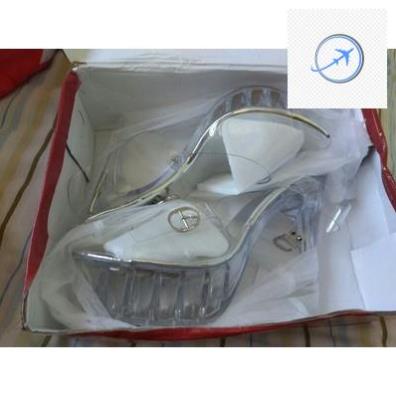 Giày cao gót 14cm hở mũi đầu cá quai trong Ms 115