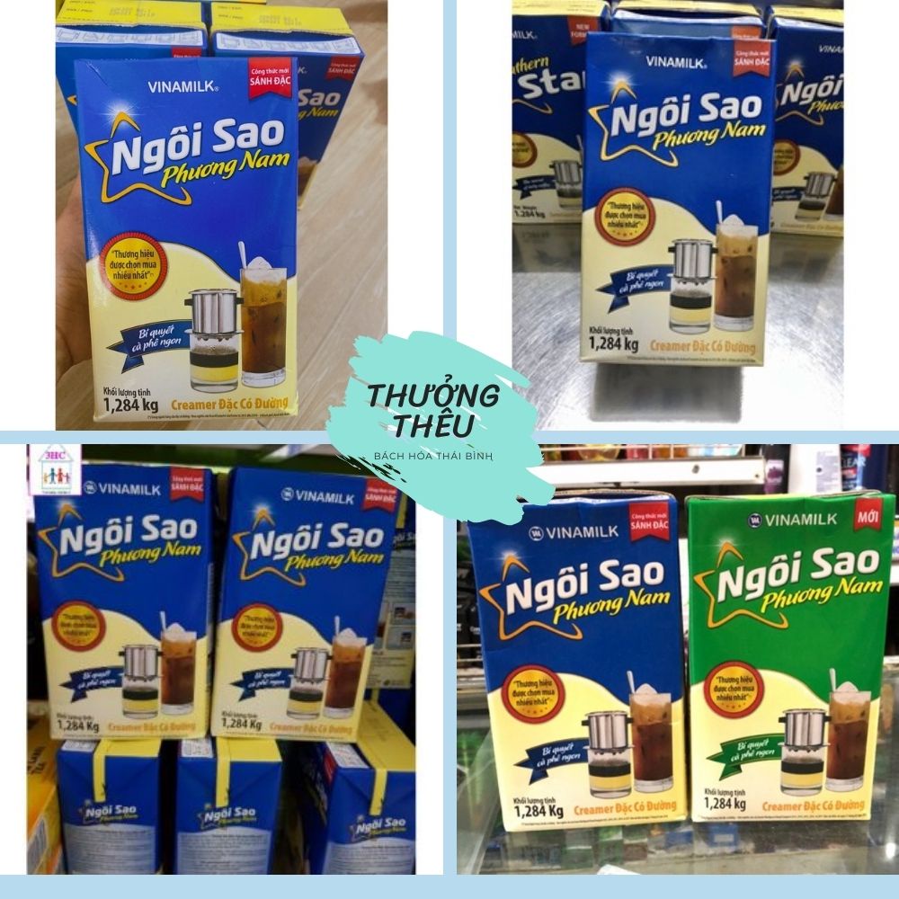 Sữa đặc có đường Ngôi sao Phương Nam hộp giấy 1,284kg