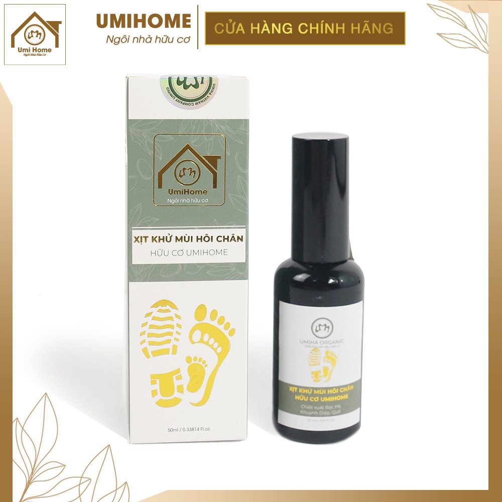 Khử mùi hôi Chân hữu cơ UMIHOME (50/100ml) | Dùng xịt ngăn mồ hôi chân loại bỏ mùi giày và vi khuẩn hiệu quả