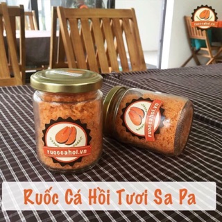 Ruốc cá hồi tươi sa pa ăn cháo, ăn dặm cho bé - lọ 100 gram