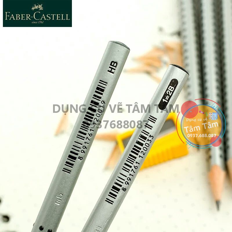 [ TÂM TÂM ]-Bút chì graphite Grip 2001 FABER CASTELL 2B-