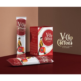 Cà phê hoà tan 3 in 1 - vcup coffee strong - mạnh mẽ, sảng khoái
