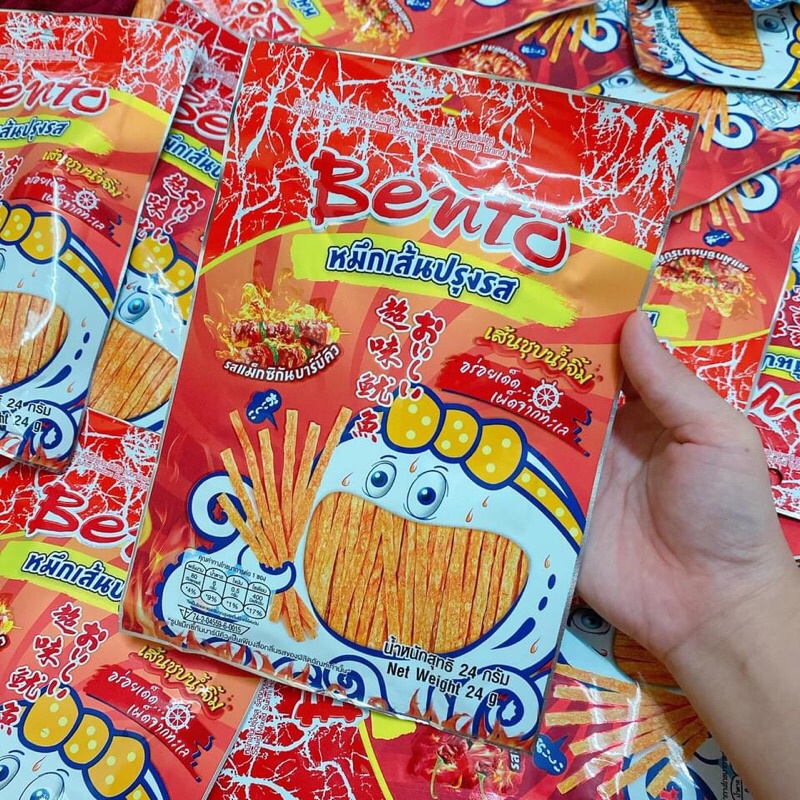 Mực Bento Sợi Thái Lan Vị Ớt Cay (Gói lớn 24g)