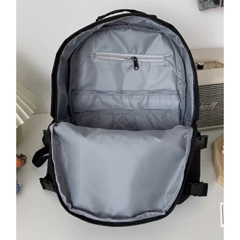Balo basic Unisex đen SS2020(2khoá) 🥳 CÓ SẴN 🥳