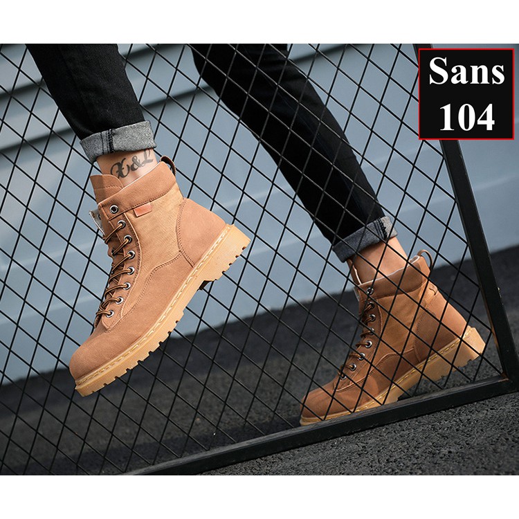 Giày Cao Cổ Nam Giày Boot Nam Sans104 Sans Shop