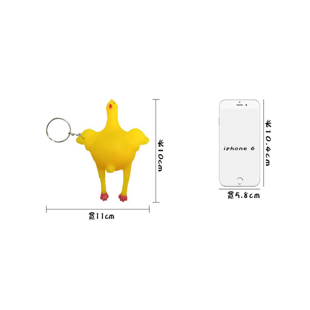 <24h Lô hàng> W&G Đồ chơi giảm stress vui nhộn sáng tạo và đáng yêu chú gà đẻ làm đồ chơi nhỏ lạ bóp lỗ móc chìa khóa mặt dây chuyền gà | BigBuy360 - bigbuy360.vn