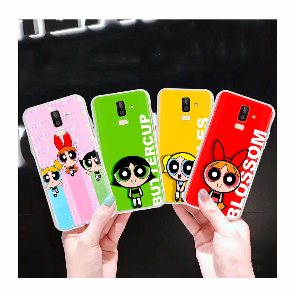 Ốp Điện Thoại Trong Suốt Hình Powerpuff Girls Cho Samsung Galaxy J6 J8 J7 Pro Prime Duo Plus 2018 At109