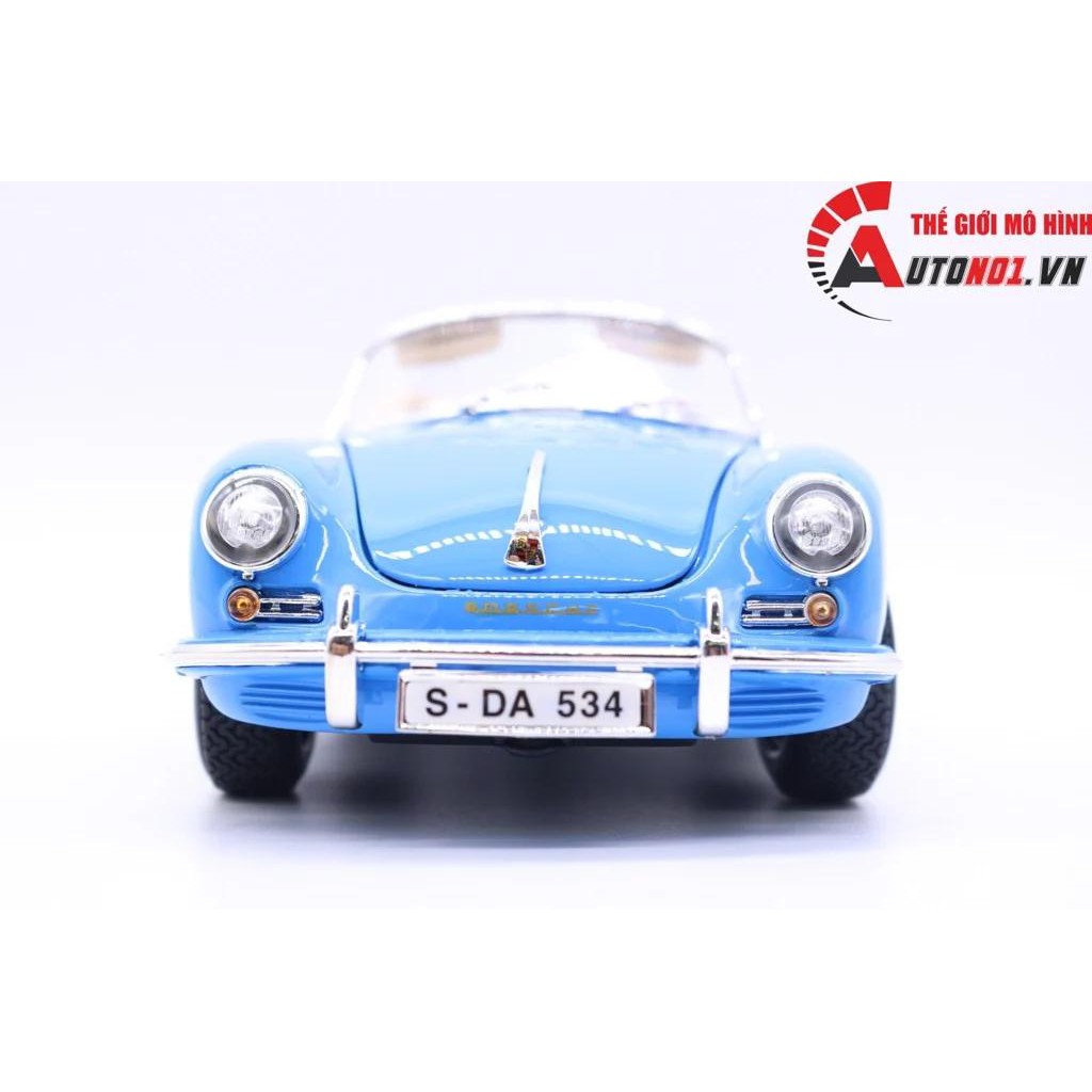 MÔ HÌNH XE PORSCHE 356B CABRIOLET 1961 BLUE 1:18 BBURAGO 6716