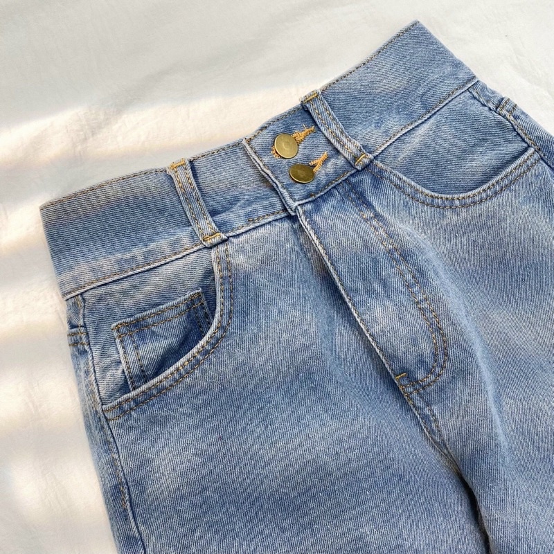 Quần Jeans Nữ Ống Rộng Lưng Cao KIA Phong Cách Ulzzang – 84Unisex