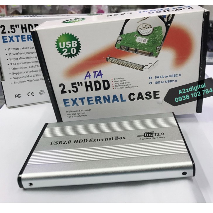 HỘP ĐỰNG Ổ CỨNG HDD 2.5 INCH ATA VỎ NHÔM CHO MÁY TÍNH | BigBuy360 - bigbuy360.vn