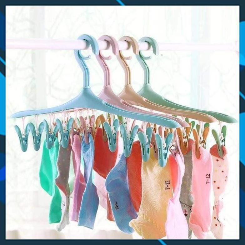 (GIÁ SỈ )  Móc phơi đồ thông minh có kẹp . [Có Sỉ]