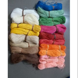 Sợi cói giấy móc mũ nón, túi xách, trag trí