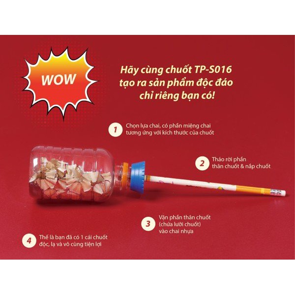 Chuốt bút chì, Gọt bút chì TP-S016 (màu ngẫu nhiên)