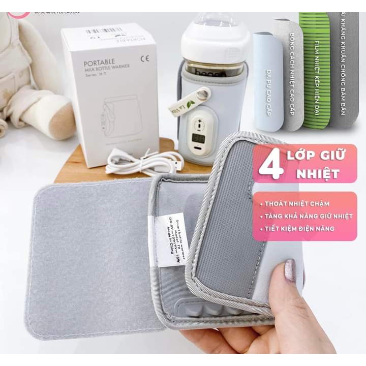 Máy Ủ Bình Sữa Di Động Thông Minh La Vita phù hợp với mọi loại bình sữa (dây sạc ko kèm Adapter) (katydang)