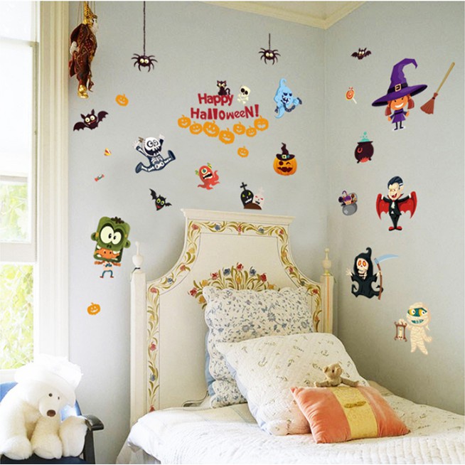 Decal trang trí tường Lễ Hội Halloween!! cho Bé