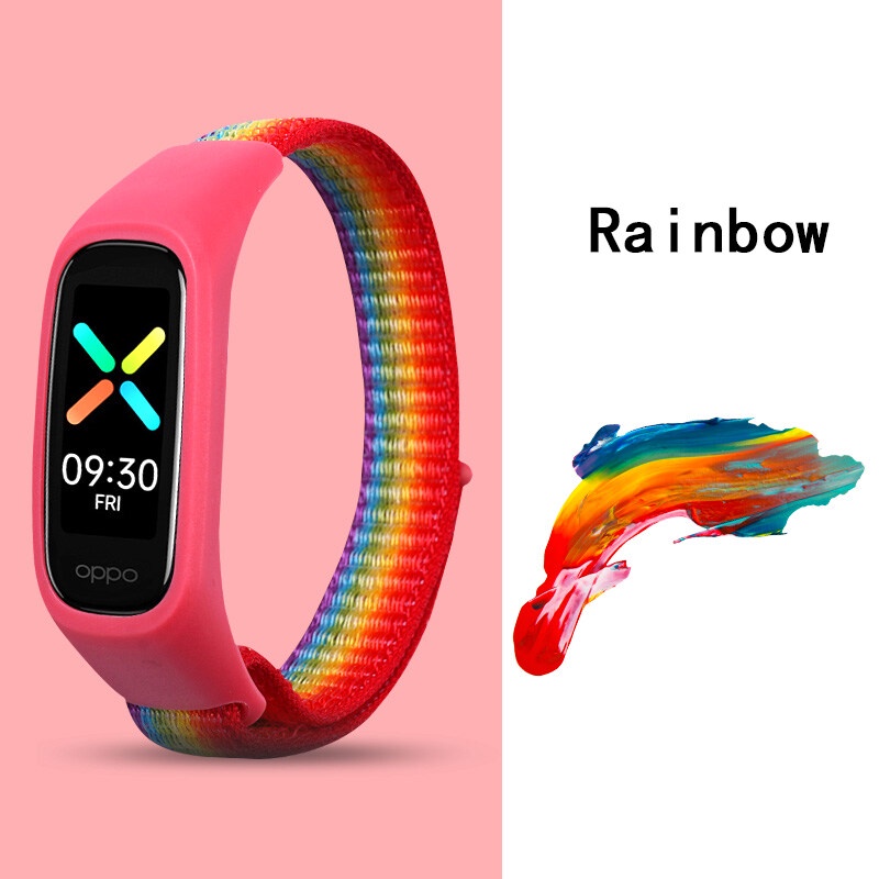 Vòng tay nylon nhiều màu sắc dành cho thay thế dây đeo thông minh Oppo