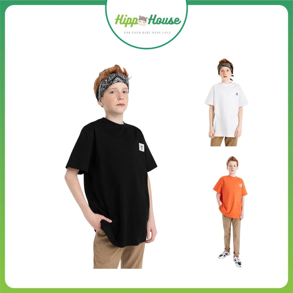 Áo Thun Cộc Tay Bé Trai Size Đại 25 đến 55kg Xuất Dư Trơn màu và hoạ tiết Cotton Mềm Mịn Hippo House