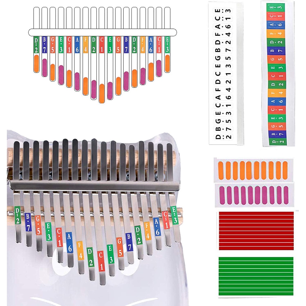 Giấy dán nốt trang trí cho đàn kalimba