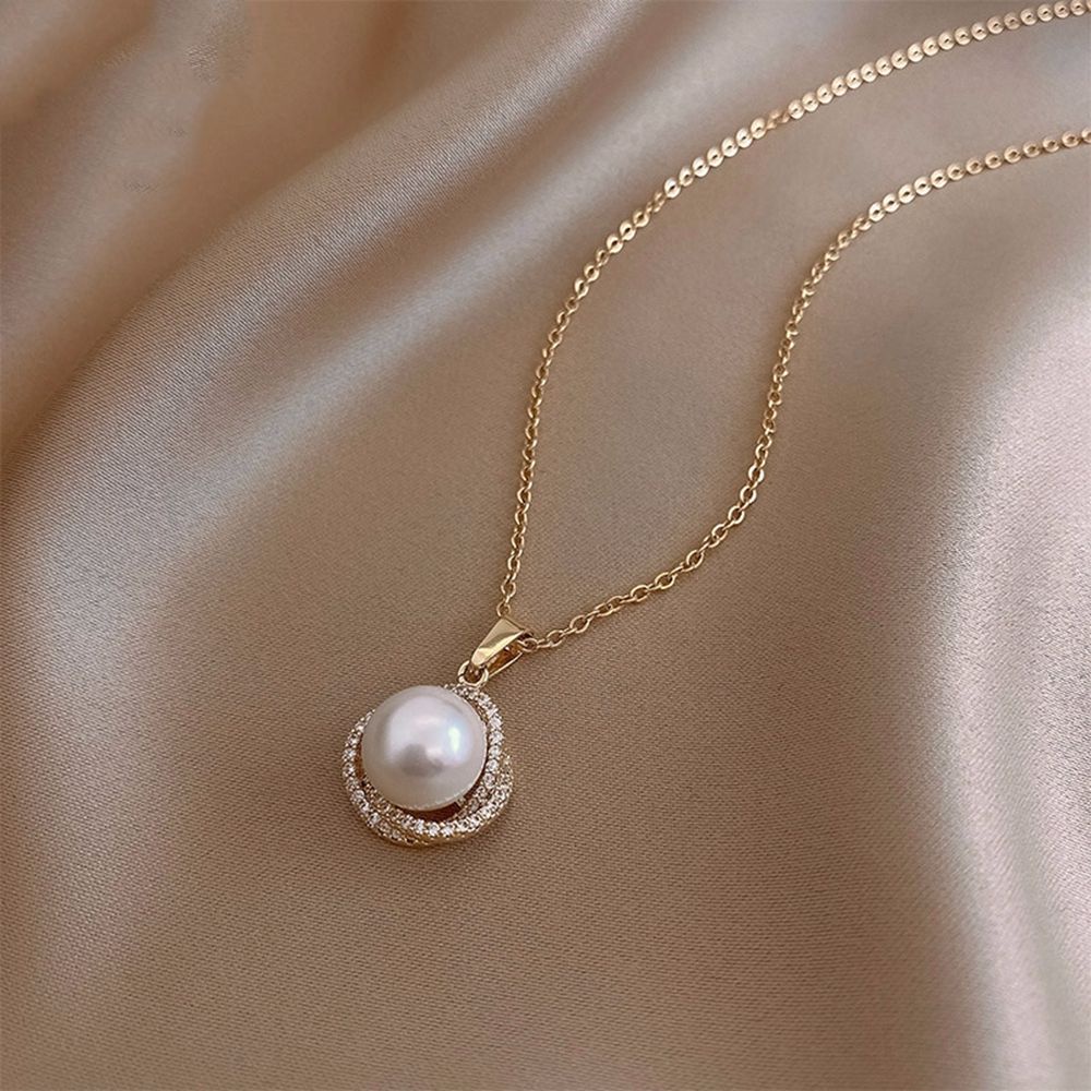 Nhẫn mở/ Vòng cổ/ Bông tai bằng hợp kim đính ngọc trai có thể điều chỉnh phong cách retro Hàn Quốc sang trọng cho nữ