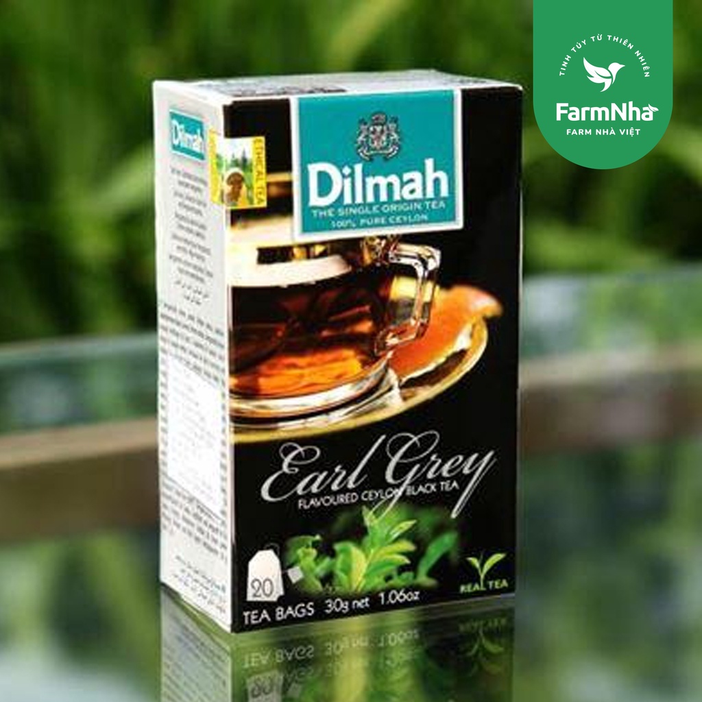 Trà Dilmah Earl Grey  túi lọc 30g 20 túi x 1.5g - Tinh hoa trà Sri Lanka