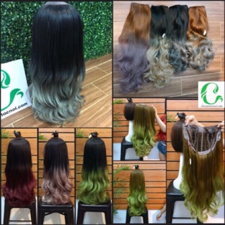 Tóc giả kẹp❤️freeship 50k😍 kẹp chữ u omber đủ màu+tặng lượt