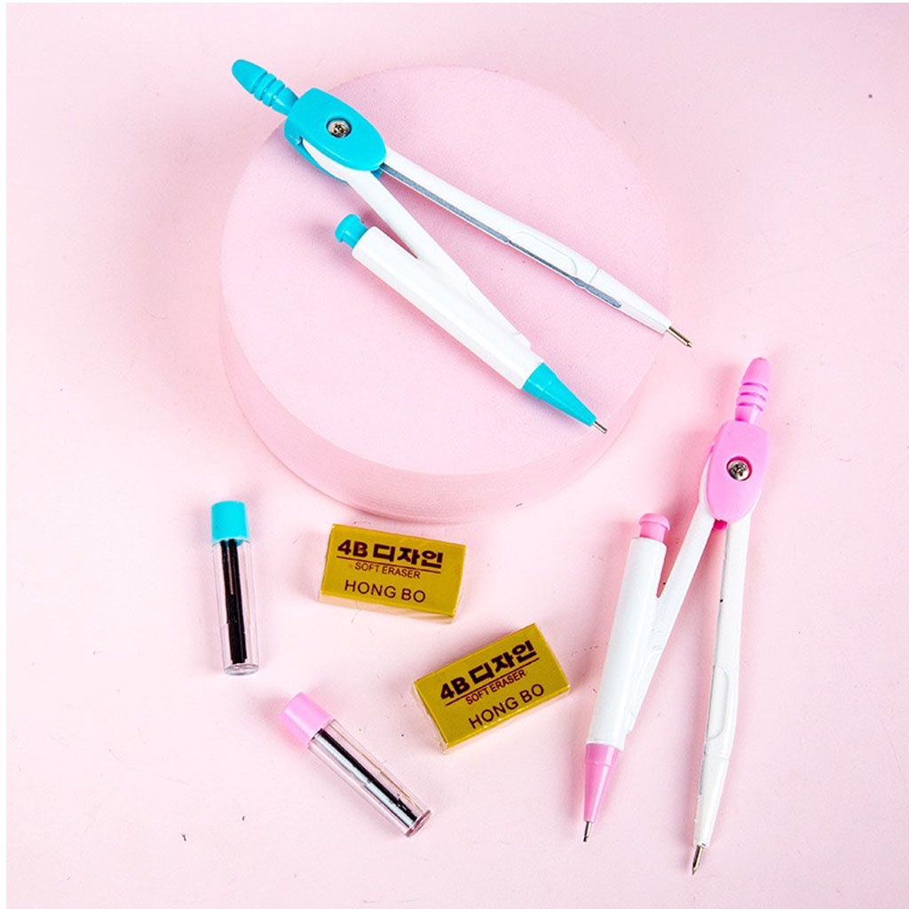 Bộ Thước Kẻ Compa Học Tập Cho Bé Cực Tiện Lợi Hỗ Trợ Bé Đo Đạc Chính Xác TEZYBOOKS