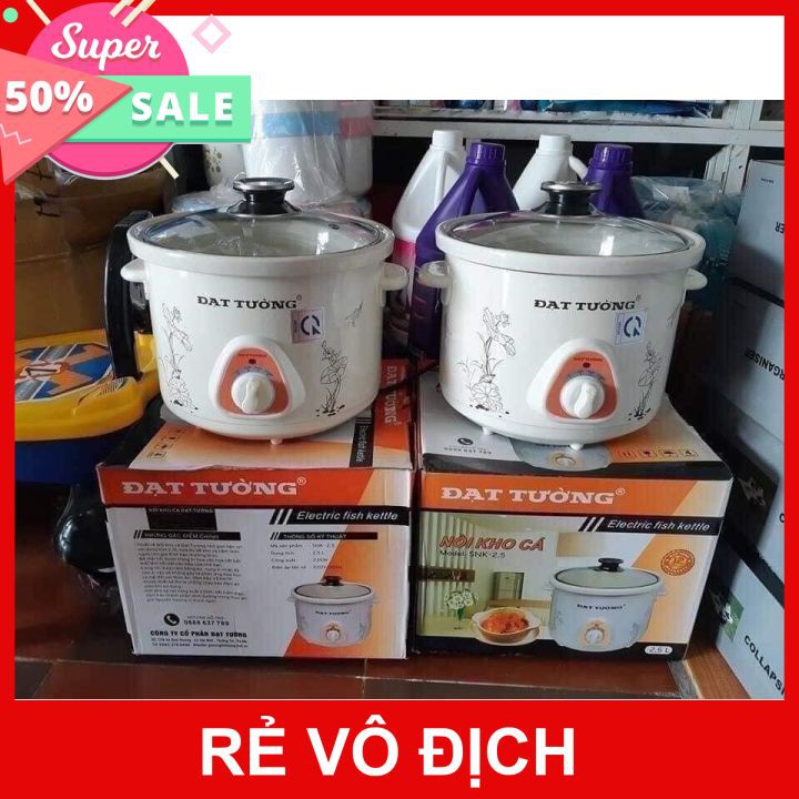 Nồi hầm cháo Đạt Tường ⚡️ 𝐅𝐑𝐄𝐄 𝐒𝐇𝐈𝐏 ⚡️Nồi Hầm Cháo, Kho cá 1.5L  và 2.5L Đạt Tường Chính Hãng