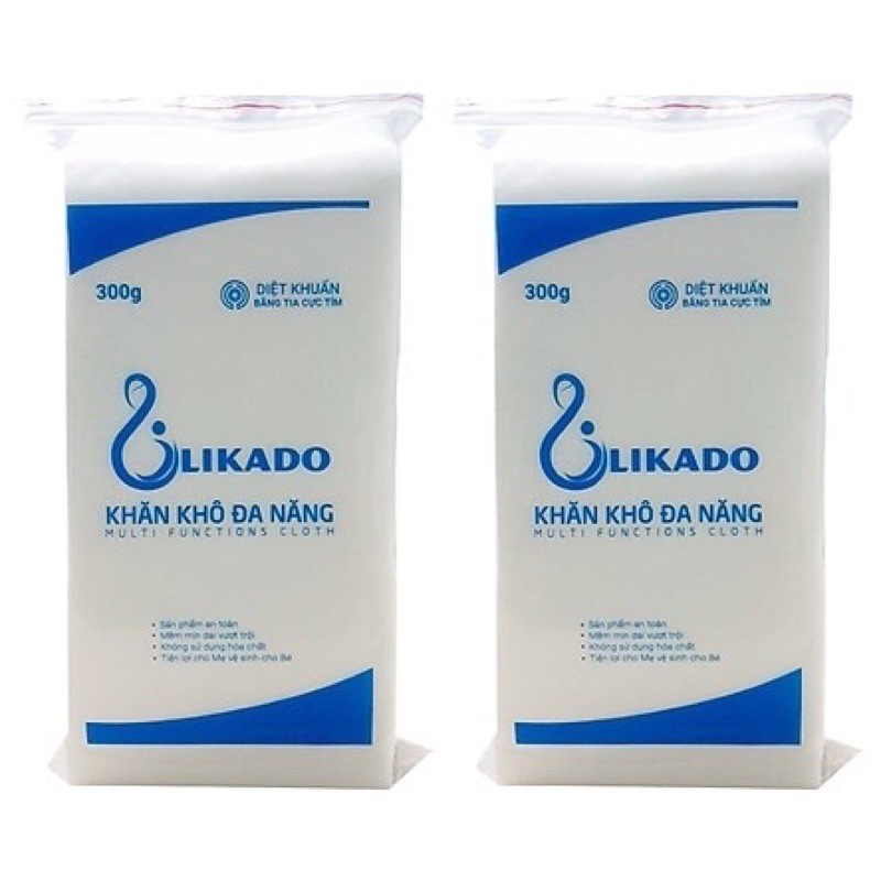 Khăn vải khô đa năng Likado cho bé siêu mềm (300g/270 tờ)