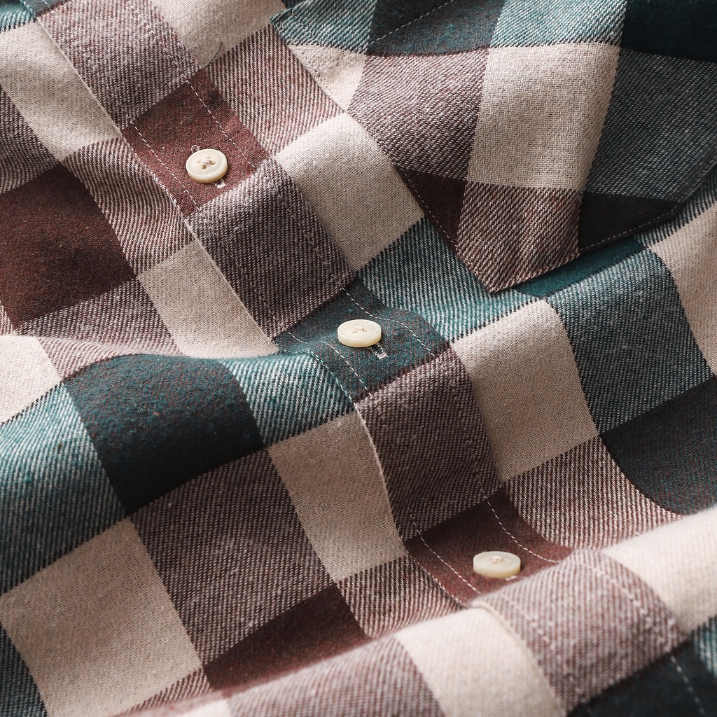 Áo sơ mi caro, flanel nam dài tay HEBOZ 1 túi 3 màu basic thời trang, chất dạ mỏng nhẹ và mềm, form slimfit - 00000826