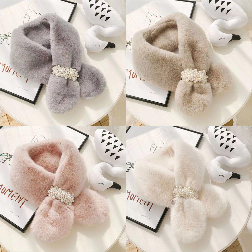 Khăn Choàng Cổ Bằng Lông Thỏ Giả Giữ Ấm Thanh Lịch