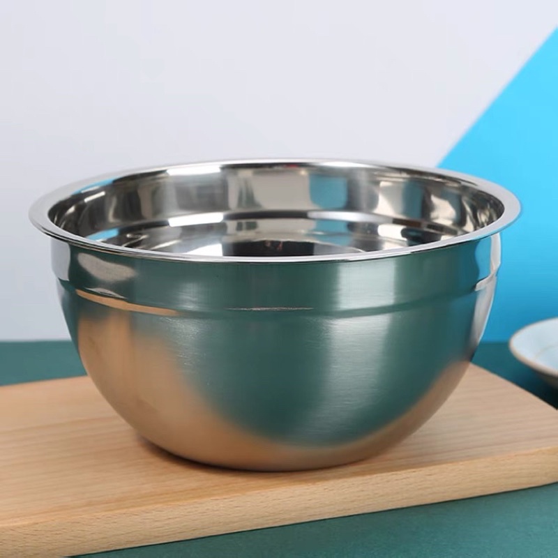Âu, tô trộn bột đánh trứng dày dặn bằng inox có đế chống trượt