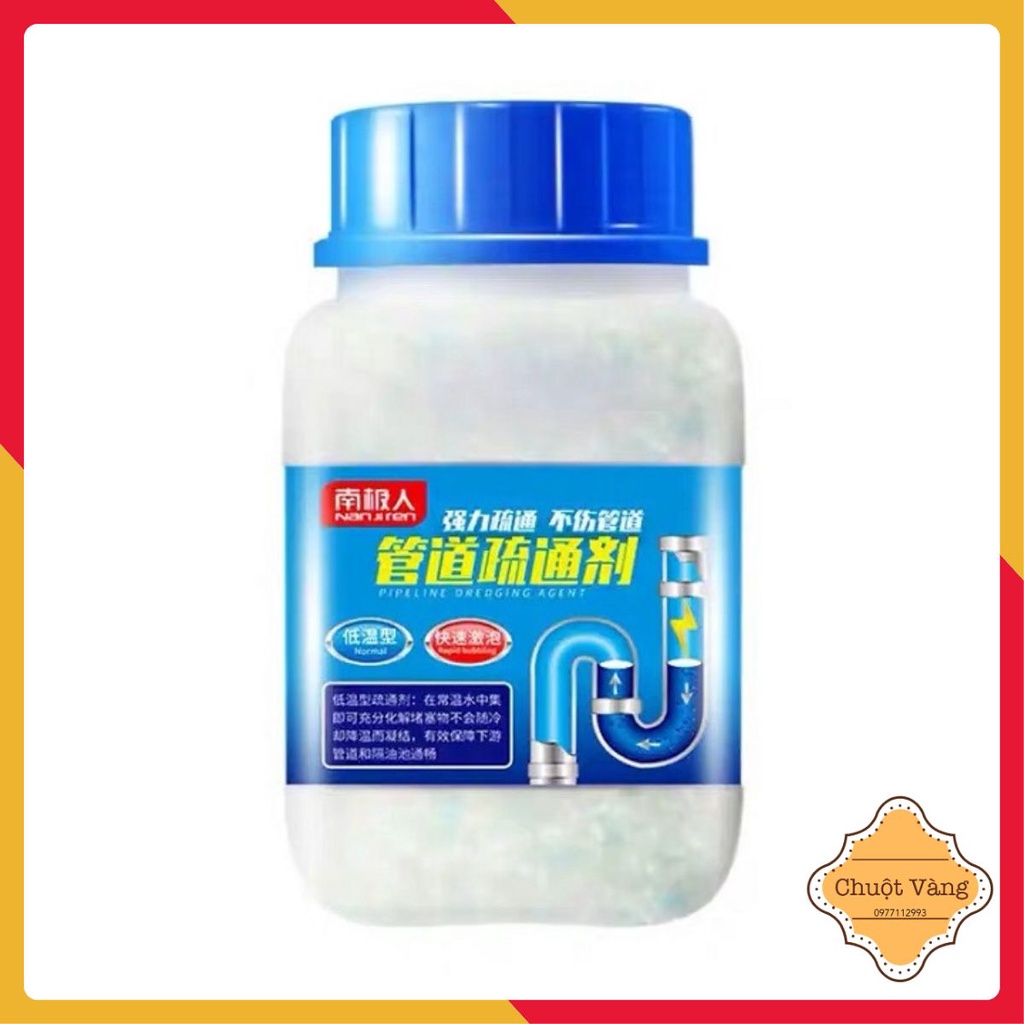 Bột Thông Tắc Cống Cực Mạnh, Đường Ống, Bồn Cầu, Bồn Rửa, Lavabo 300g