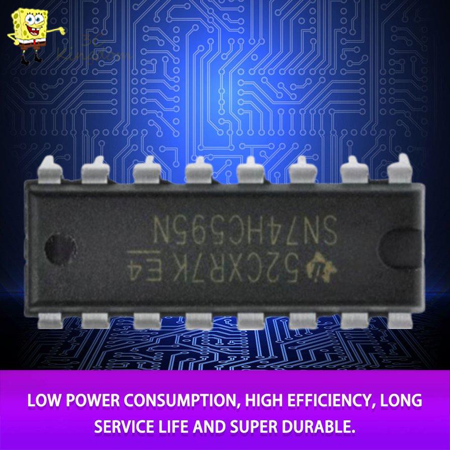 Bộ 10 Linh Kiện Điện Tử Ic 74hc595 74595 Sn74Hc595N 8-bit Dip-16 X3Ckingdomx