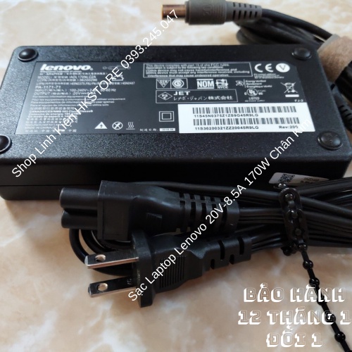 Sạc Laptop Lenovo 20V-8.5A 170W chân Kim dùng cho Lenovo W520 W530 W540 W541 T440p W541 L540 L440