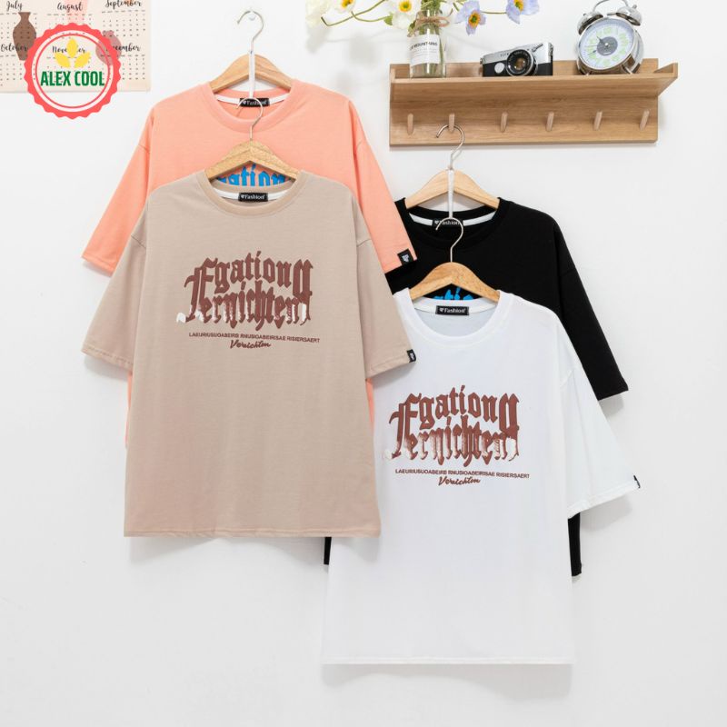Áo thun nam nữ áo phông nam tay lỡ cổ tròn chất cotton co giãn 4 chiều hình SP-13 ALEX - COOL