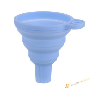 Protable Mini Silicone Foldable Liquid Funnel Hopper Kitchen Tool Gadget