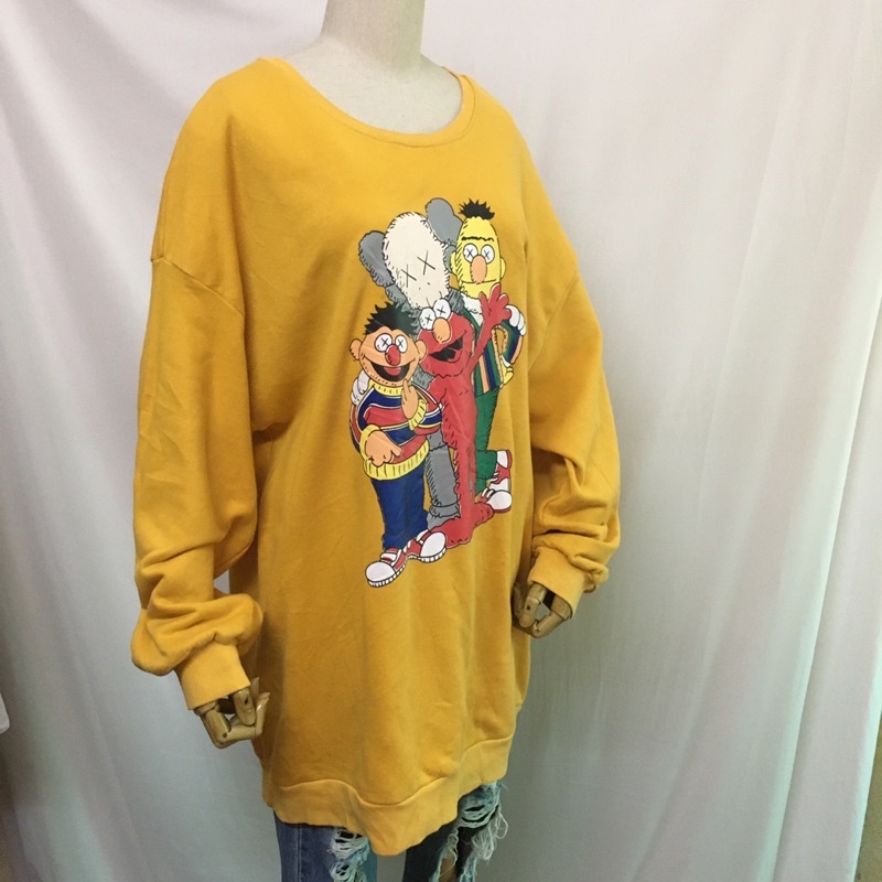 Áo hoodie nữ T-no1 màu vàng freesize dáng dài si tuyển NC