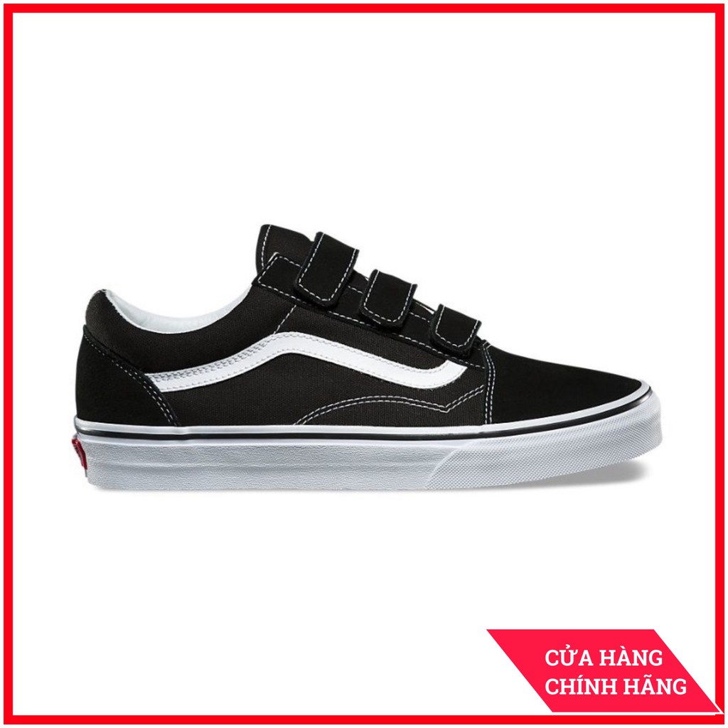 Giày Sneaker [REAL] Vans-V-Strap-Black