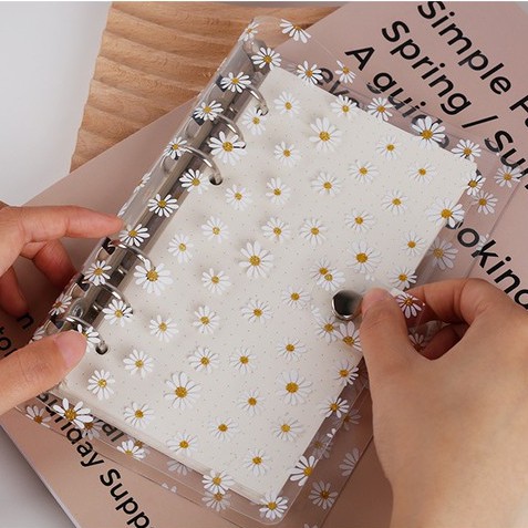 A6-A7 Bìa sổ nhựa dẻo Daisy phụ kiện sổ còng sổ planner bullet journal