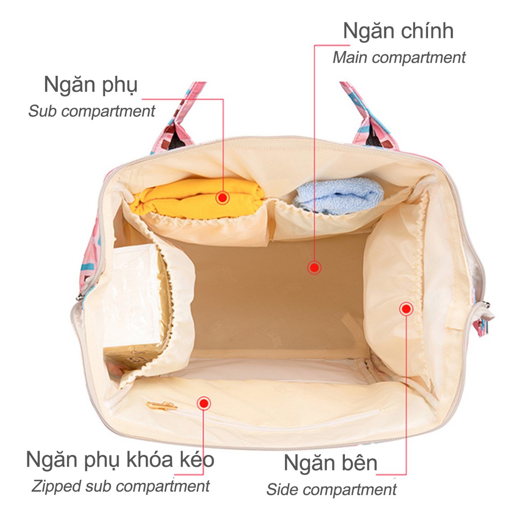 Balo Bỉm Sữa Cho Mẹ Và Bé (BL12), Túi Đựng Đồ Cho Bé Khi Ra Ngoài