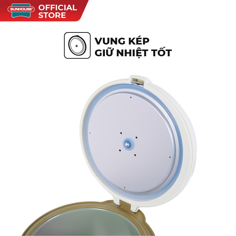 Nồi cơm điện 1.2L SUNHOUSE SHD8216 vàng