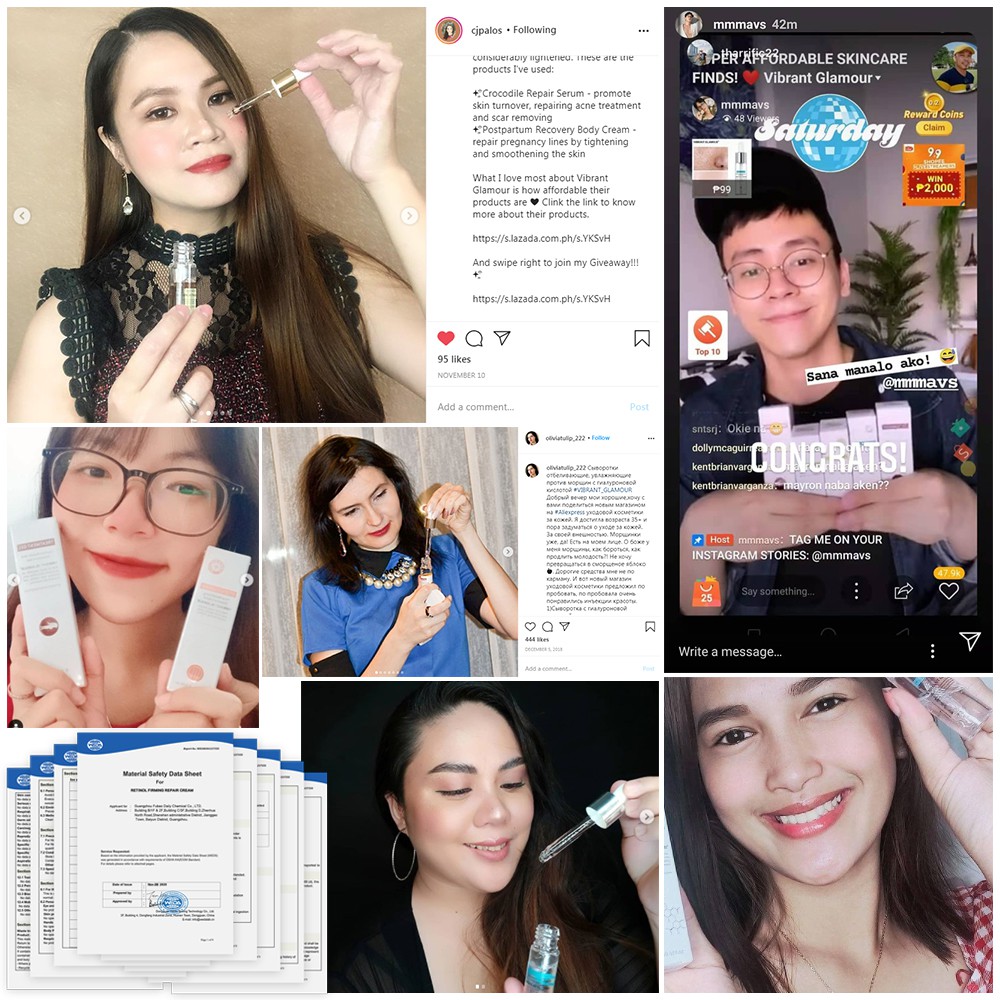 Serum Xóa Sẹo Mụn VIBRANT GLAMOUR Giảm Đốm Loại Bỏ Vết Rạn/Nếp Nhăn Làm Trắng Thu Nhỏ Lỗ Chân Lông 15ml | BigBuy360 - bigbuy360.vn