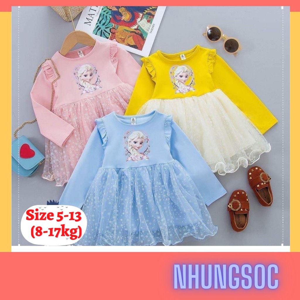 8-17kg Váy công chúa elsa cho bé gái cực xinh HÀNG Y HÌNH