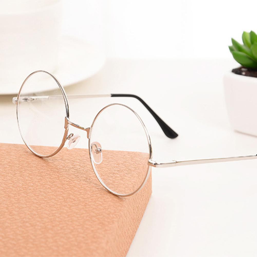 Alicimore Unisex Vintage Round Reading Glasses Metal Frame Eyeglass Clear Lens Eye Glasses