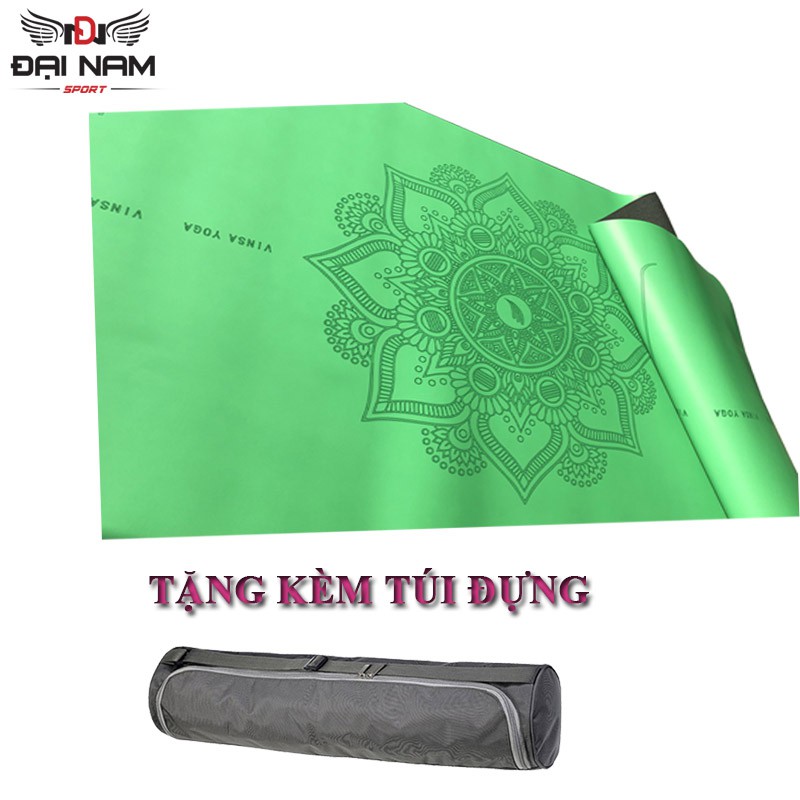 Thảm Tập Yoga Định Tuyến Cao Su 5mm Nặng 3.3kg VS Hàng Nhập Khẩu Đại Nam Sport + Túi Đựng Cao Cấp