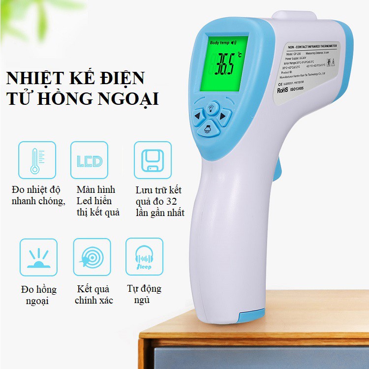 Máy Đo Nhiệt Độ ❤️FREESHIP❤️Súng bắn nhiệt độ cảm biến hồng ngoại đo trán