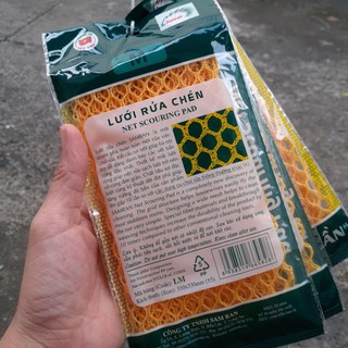 Lưới rửa chén cao cấp màu vàng cam (Ảnh thật)